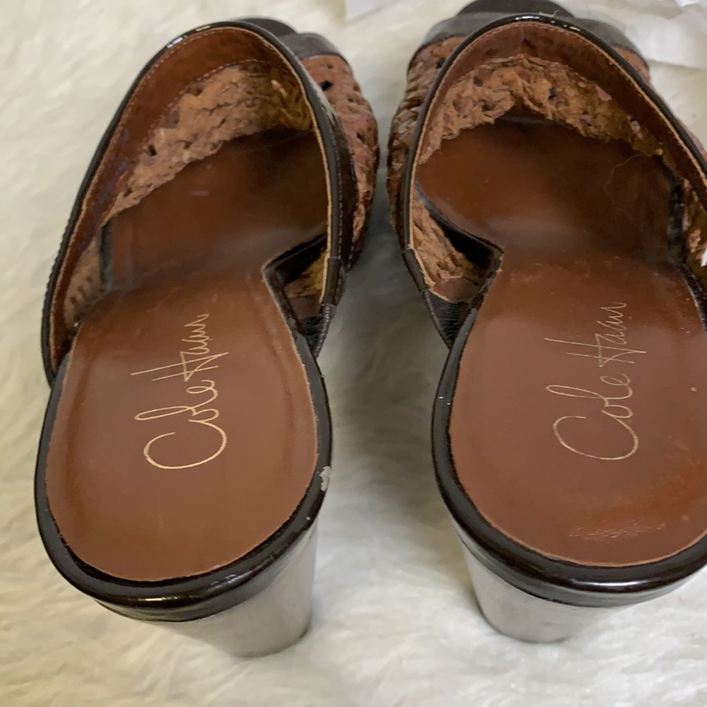 Cole Haan Brown Peep Toe Heels - Picture 10 of 13